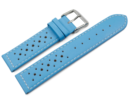 Watch strap - genuine leather - Style - light blue