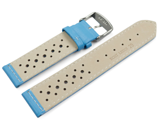 Watch strap - genuine leather - Style - light blue