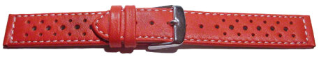 Watch strap - genuine leather - Style - red