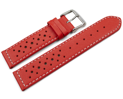 Watch strap - genuine leather - Style - red