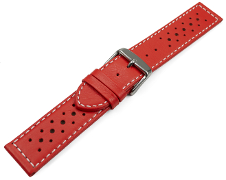 Watch strap - genuine leather - Style - red