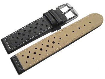 Watch strap - genuine leather - Style - black