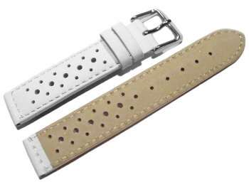 Watch strap - genuine leather - Style - white