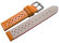 Watch strap - genuine leather - Style - orange 20mm Steel