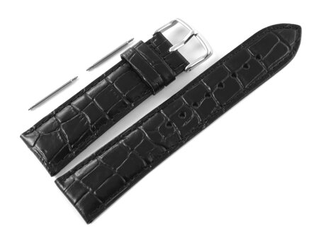 Black Leather Watch Strap Casio for EFR-526L