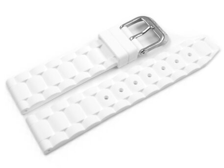 Genuine Lotus White Rubber Watch Strap for 15796
