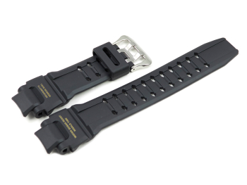 Casio Black Resin Watch Strap with gold coloured lettering for GA-1100-9, GA-1100