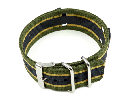 Military Green Cloth Watch strap Casio f. GA-100MC-3