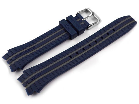 Lotus Blue Watch Strap with Grey Stripes for 18260/2 18260