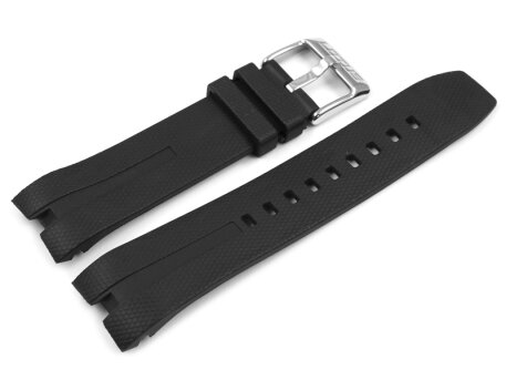 Black Rubber Watch Strap Lotus for 18189 suitable for 18311