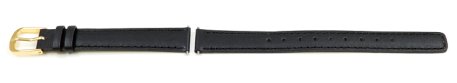 Casio Black Leather Watch strap for LA670WEGL-1, LA670WEGL-1EF