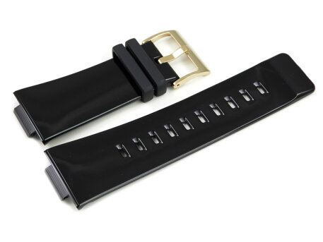 Casio Shiny Black Resin Watch Strap for BGA-201, BGA-201-1