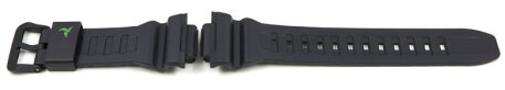 Casio Black Resin Watch Strap with Green Logo Print for STL-S110H-1B, STL-S110H-1C