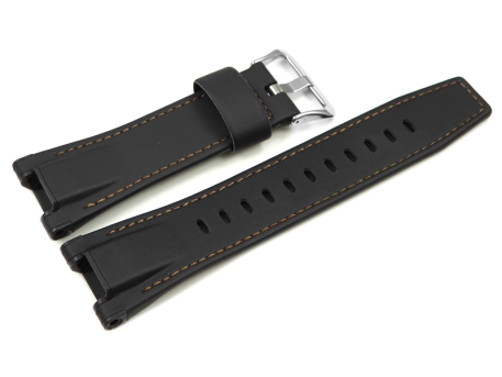 Genuine Casio Replacement Black Leather Watch Strap for...