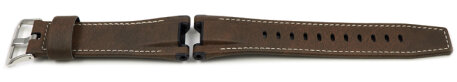 Casio Replacement Brown Leather Watch Strap for GST-W130L, GST-W130L-1