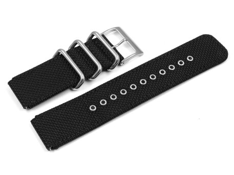 Casio Replacement Black Cloth Watch Strap for GA-100BBN-1 GA-100BBN