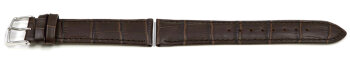 Lotus Dark Brown Leather Watch Strap for 15964/1 15964 crocodile print