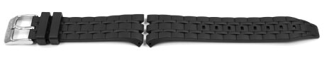 Black Rubber Watch Strap Lotus for 18238/1 18238