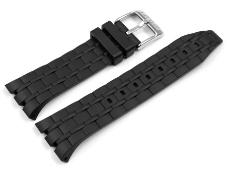 Black Rubber Watch Strap Lotus for 18238/1 18238