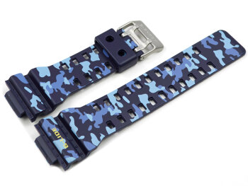 Genuine Casio Replacement Blue Camouflage Watch Strap for GLS-8900CM-2