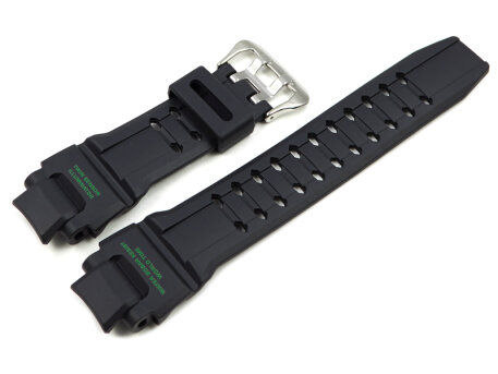 Casio Black Resin Watch Strap with green legend for GA-1100-1A3 GA-1100