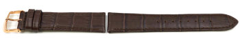 Dark Brown Leather Watch Strap Lotus for 15958