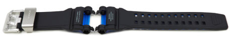 Genuine Casio Black/Blue Carbon Fiber insert Resin Strap for GPW-2000-1A2ER