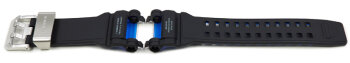 Genuine Casio Black/Blue Carbon Fiber insert Resin Strap...