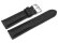 Watch strap - strong padded - Deer Leather - black - Soft and very flexible