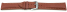 Watch strap - strong padded - Deer Leather - brown - Soft and very flexible 18mm Steel