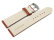 Watch strap - strong padded - Deer Leather - brown - Soft and very flexible 20mm Steel
