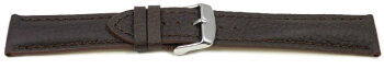 Watch strap - strong padded - Deer Leather - dark brown -...