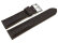 Watch strap - strong padded - Deer Leather - dark brown - Soft and very flexible 24mm Gold