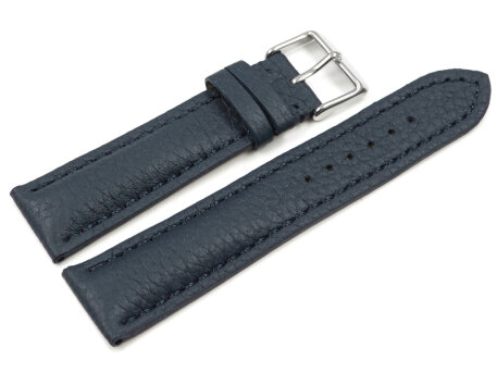 Watch strap - strong padded - Deer Leather - dark blue -...
