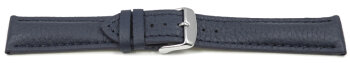 Watch strap - strong padded - Deer Leather - dark blue -...