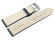Watch strap - strong padded - Deer Leather - dark blue - Soft and very flexible 20mm Steel