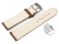 Watch strap - Genuine leather - vegetable tanned - brown - quick change spring bar 22mm Steel