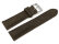Watch strap - Genuine leather - vegetable tanned - dark brown - quick change spring bar