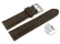 Watch strap - Genuine leather - vegetable tanned - dark brown - quick change spring bar