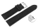 Watch strap - Genuine leather - vegetable tanned - black - quick change spring bar