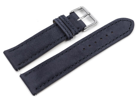 Watch strap - Genuine leather - vegetable tanned - dark...