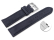 Watch strap - Genuine leather - vegetable tanned - dark blue - quick change spring bar