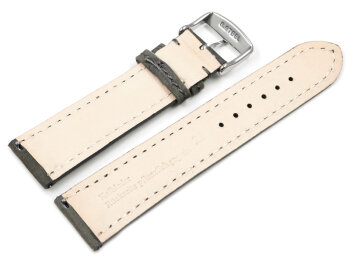 Watch strap - Genuine leather - vegetable tanned - grey - quick change spring bar 18mm Steel