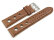 Watch strap - Genuine leather - perforated - Vegetable tanned - light brown - Model BIO 22mm