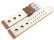 Watch strap - Genuine leather - perforated - Vegetable tanned - light brown - Model BIO 22mm