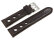 Watch strap - Genuine leather - perforated - Vegetable tanned - dark brown - Model BIO 24mm