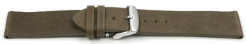 Watch strap - Berlin - Genuine leather - Soft Vintage - old brown 20mm Steel