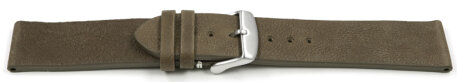 Watch strap - Berlin - Genuine leather - Soft Vintage - old brown 22mm Steel