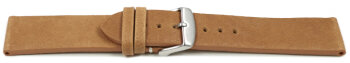 Watch strap - Berlin - Genuine leather - Soft Vintage - light brown 22mm Gold