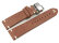 Watch strap - Genuine leather - Soft Vintage - brown - Butterfly-Clasp 18mm black